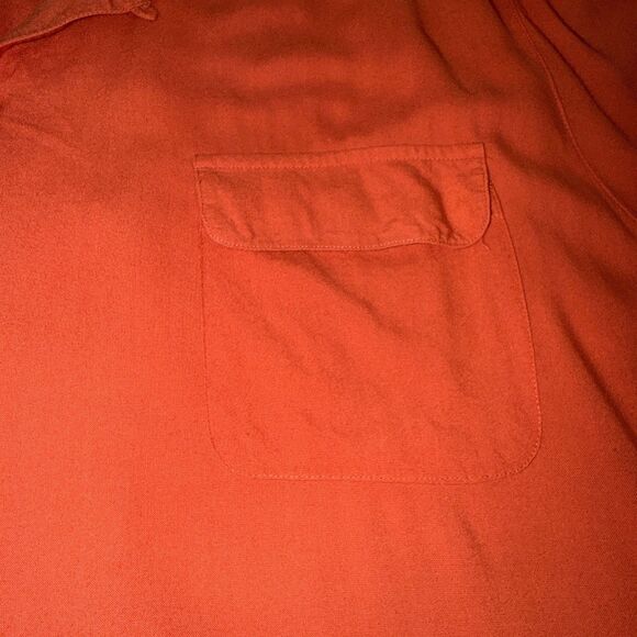 King Size Men’s Short Sleeve Button Down Camp Shirt Orange 3XL - Picture 2 of 5